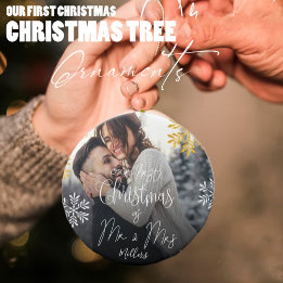 Décoration En Céramique Notre premier Noël en tant que M. et Mme Souvenir