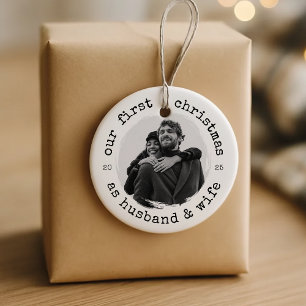 Décoration En Céramique Notre premier Noël en tant que mari et femme - Mac