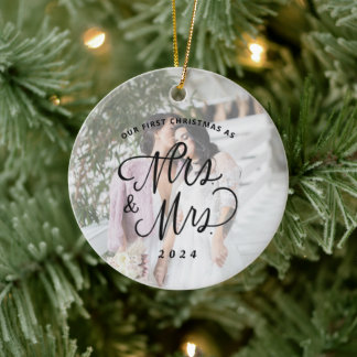 Décoration En Céramique Notre premier Noël en tant que Mme. & Mme Photo