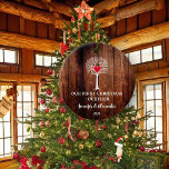 Décoration En Céramique Notre premier Noël ensemble amour arbre bois rusti<br><div class="desc">Notre premier Noël ensemble ornement. Arrière - plan rustique en bois foncé avec illustration d'arbre d'amour blanc. Beau ornement pour décorer votre arbre de Noël. Vous pouvez le personnaliser et ajouter votre propre texte,  nom et année.</div>