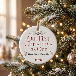 Décoration En Céramique ''Notre Premier Noël Ensemble'' Personnalisé