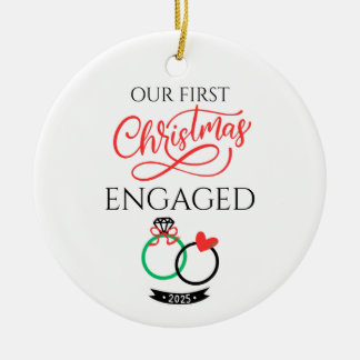 Décoration En Céramique Notre Premier Noël Fiancés 2025