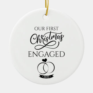 Décoration En Céramique Notre Premier Noël Fiancés 2025 Fiançailles