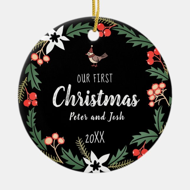 Décoration En Céramique Notre premier Noël non-genre (Devant)