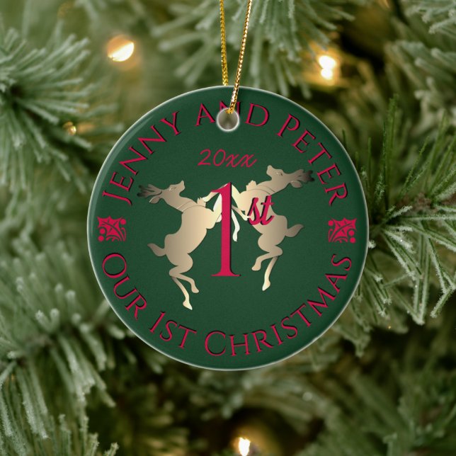 Décoration En Céramique "Notre premier Noël" Reindeder (Arbre)