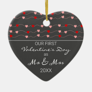 Décoration En Céramique Notre première journée de Valentines en tant que