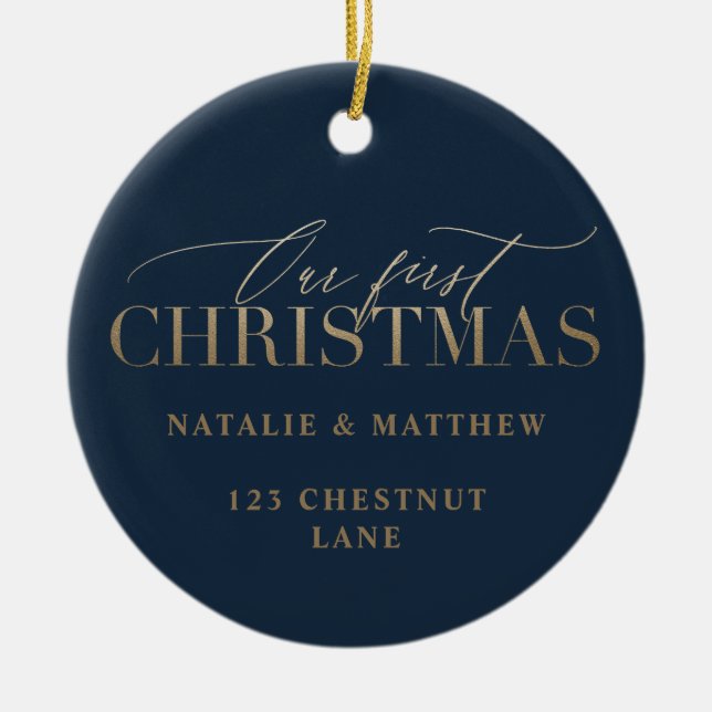 Décoration En Céramique notre première nouvelle maison de noël (Devant)