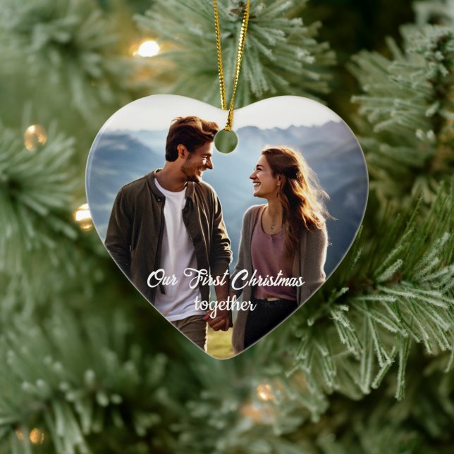 Décoration En Céramique Notre première photo Noël 1 (Arbre)