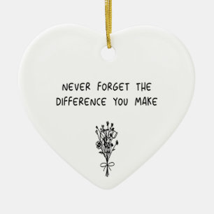 Décoration En Céramique N'Oubliez Jamais La Différence Que Vous Faites Cow