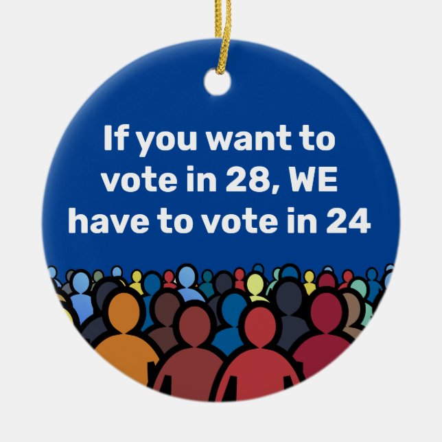 Décoration En Céramique Nous devons voter en 24 (Devant)