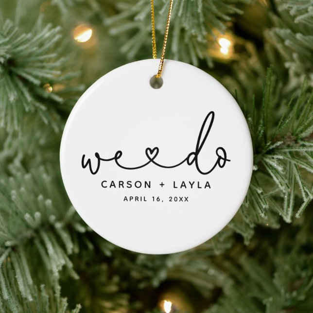 Décoration En Céramique Nous faisons Mariage personnalisé (Arbre)