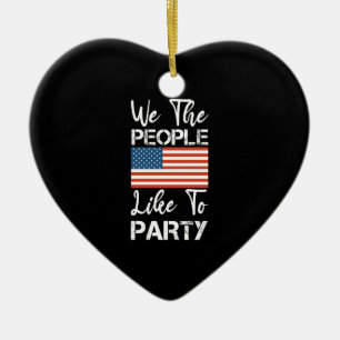 Décoration En Céramique Nous Le Peuple Aimons Faire La Fête Patriotique 4 