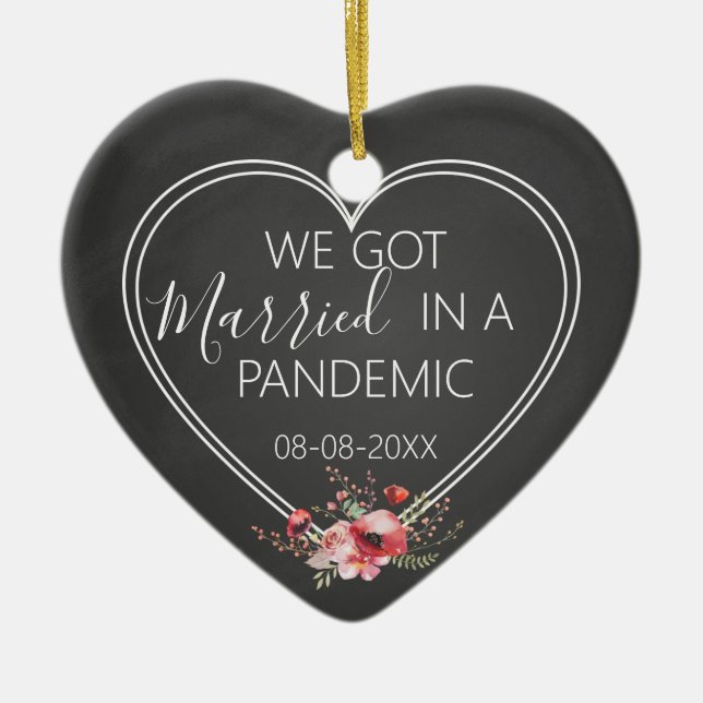 Décoration En Céramique nous nous sommes mariés dans une pandémie premier  (Devant)