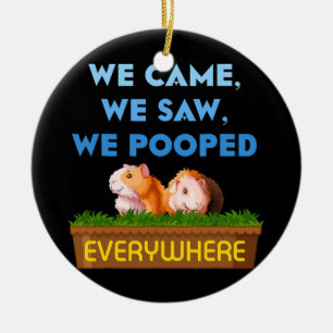 Décoration En Céramique Nous Sommes Venus Nous Avons Vu La Guinée Cochon M