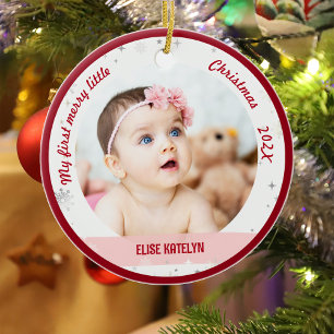 Décoration En Céramique Nouveau bébé 2 Photos Mon premier joyeux petit Noë