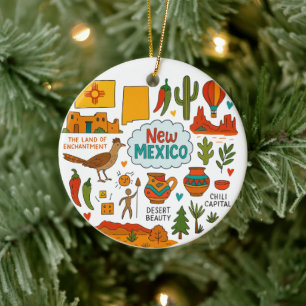 Décoration En Céramique Nouveau-Mexique Custom Family Trip Keepsaké Noël
