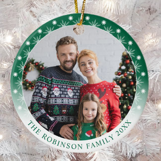 Décoration En Céramique Nouveau style moderne double face deux photos Snow