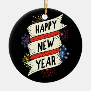 Décoration En Céramique Nouvel An Eve Party Fournitures NYE 2021 Happy New
