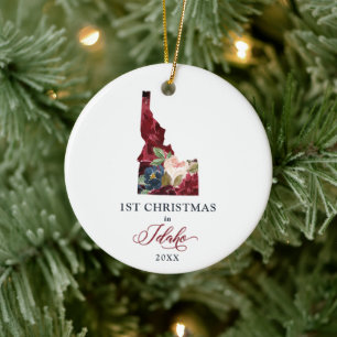 Décoration En Céramique Nouvelle maison 1er Noël personnalisé dans l'État