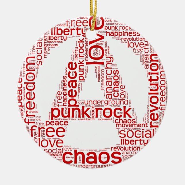 Décoration En Céramique Nuage du monde dans la forme d'anarchie (Devant)