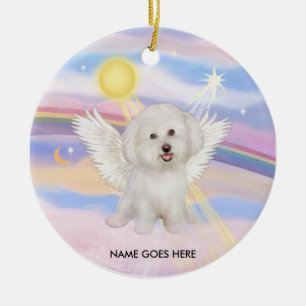 Décoration En Céramique Nuages - Bichon Angel (#7), NOM ICI