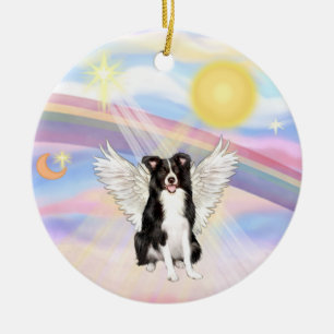 Décoration En Céramique Nuages - Border Collie