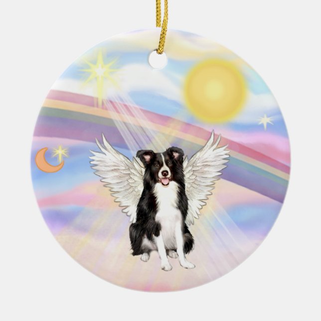Décoration En Céramique Nuages - Border Collie (Devant)