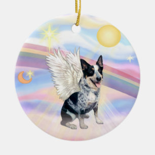 Décoration En Céramique Nuages - Chien de bétail australien