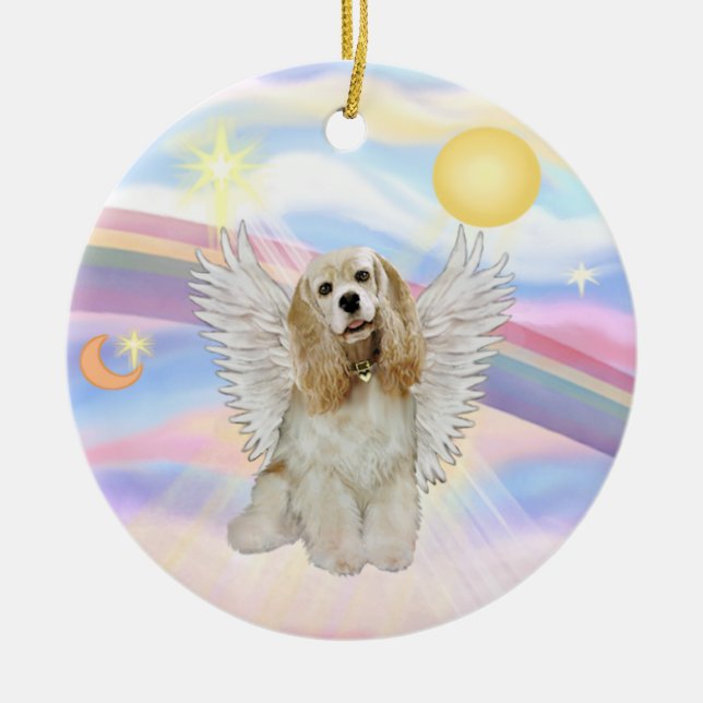 Décoration En Céramique Nuages - Cocker Spaniel (fauve) (Devant)