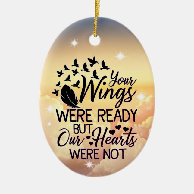 Décoration En Céramique Nuages en mémoire de l'amour un à Noël (Devant)