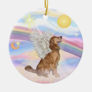 Décoration En Céramique Nuages - Golden Retriever Angel