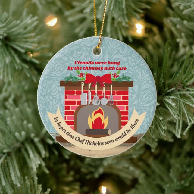 Décoration En Céramique Nuit avant Noël Chef Nicholas foodie (Arbre)
