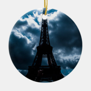 Décoration En Céramique Nuit bleue Tour Eiffel