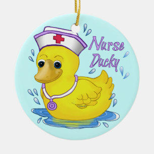 Décoration En Céramique Nurse Ducky