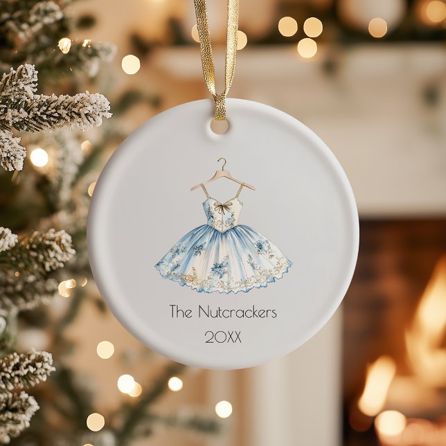 Décoration En Céramique Nutcracker de Noël Robe de ballet d'aquarelle Phot (Créateur téléchargé)