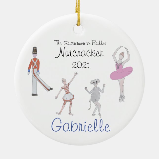 Décoration En Céramique Nutcracker Keepsaké Ornament (personnalisé) (Dos)