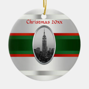 Décoration En Céramique NYC Skyline : Empire State Building Noël #4W