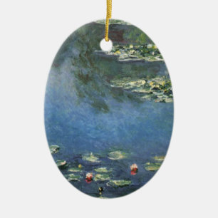 Décoration En Céramique Nymphéas par Claude Monet, Fleurs Vintage