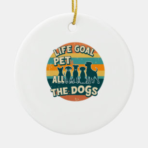 Décoration En Céramique Objectif de vie Caresser tous les chiens Copie