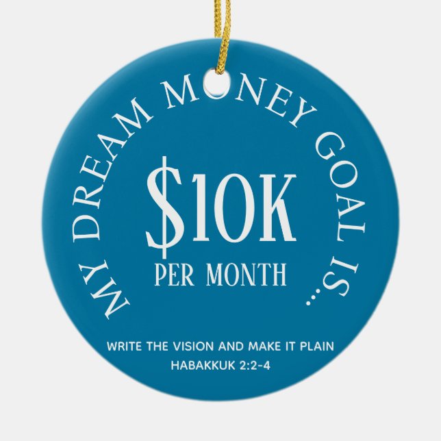 Décoration En Céramique Objectifs financiers personnalisables (Devant)