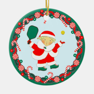 Décoration En Céramique Objet de collection de Noël pour pickleball