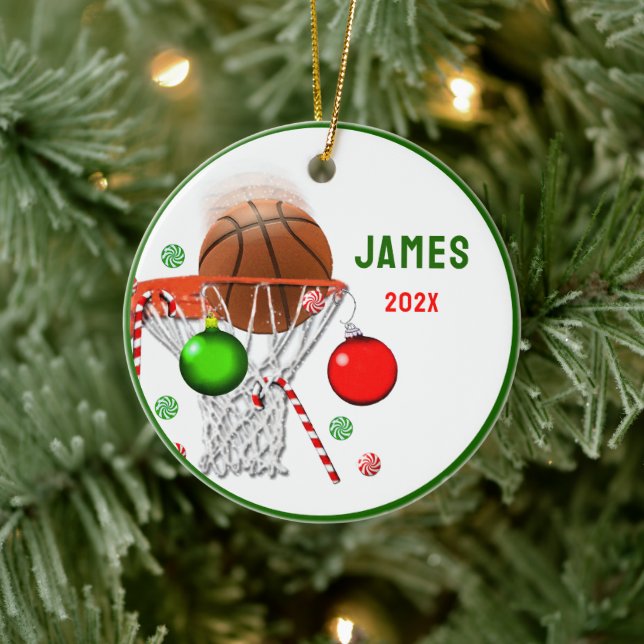 Décoration En Céramique Objet de collection Noël basket-ball (Arbre)