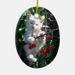 Décoration En Céramique Objet de famille chat photo 2 faces