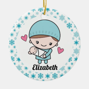 Décoration En Céramique Obstétricien OB-GYN Infirmière sage-femme