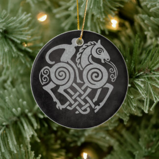 Décoration En Céramique Odin Riding Sleipnir - Norse Mythologie Viking Art