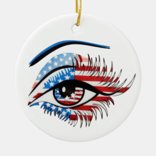Décoration En Céramique Oeil de drapeau américain, Clipart de sublimation