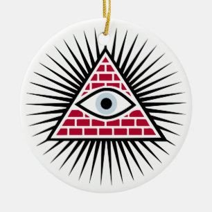 Décoration En Céramique Oeil freemasonique
