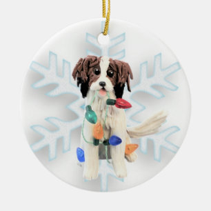 Décoration En Céramique Oeuvre de Noël de Kooikerhondje