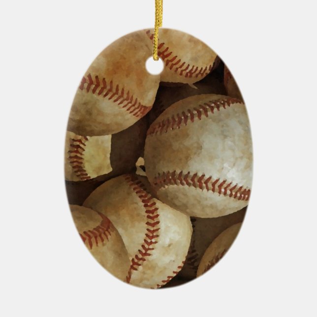 Décoration En Céramique Oeuvre tendance de baseball (Devant)