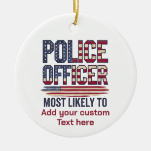 Décoration En Céramique Officier De Police Dons Le Plus Probable Aux États